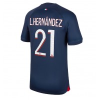 Camisa de Futebol Paris Saint-Germain Lucas Hernandez #21 Equipamento Principal 2023-24 Manga Curta